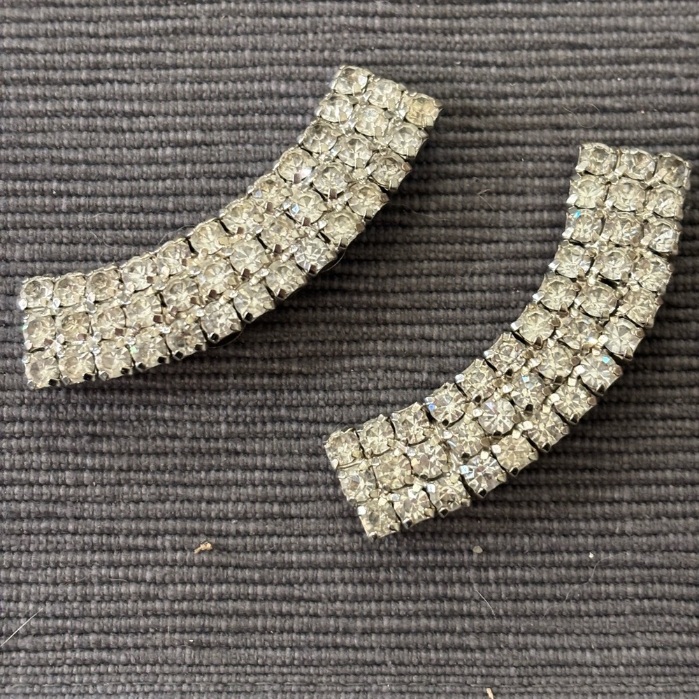 Vintage rhinestone shoe clips